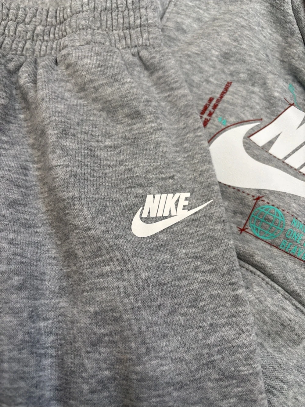 Nike Gray Kids Hoodie & Joggers Set with Logo toddler 3T